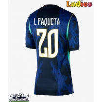 Brazil Lucas Paqueta #20 Replica Away Shirt Ladies World Cup 2026 Short Sleeve